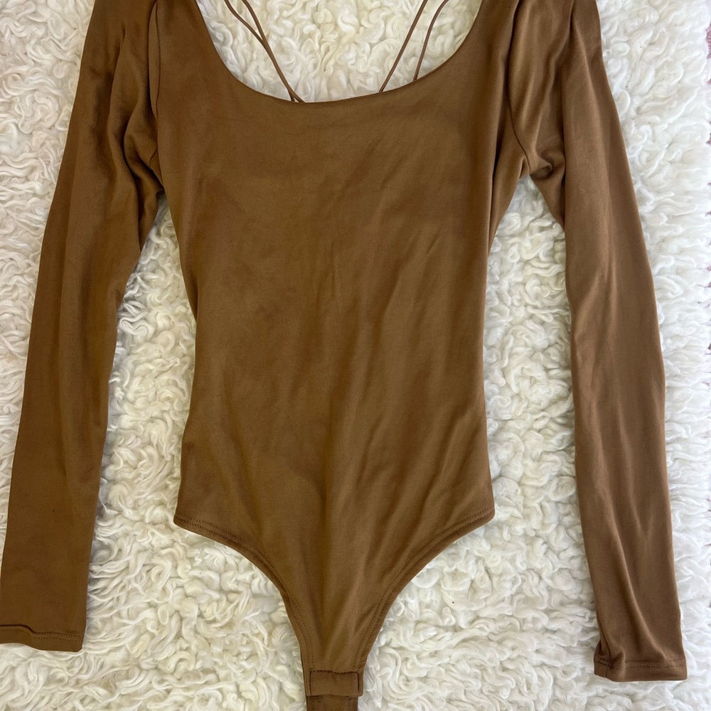 Windsor Brown Long Sleeve Bodysuit